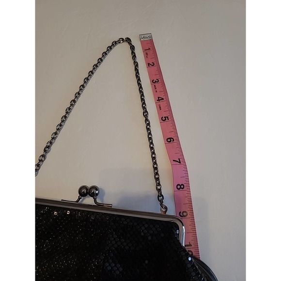 Whiting & Davis Vintage Mesh Chain Kiss Lock Evening Purse Micro Bag Black - Picture 13 of 14